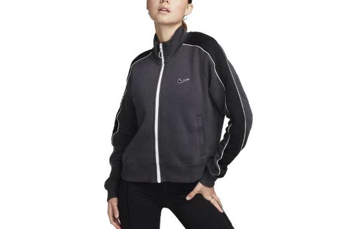 Nike Nike Sweatshirts Women's Black Stand Collar Moderate Cardigan