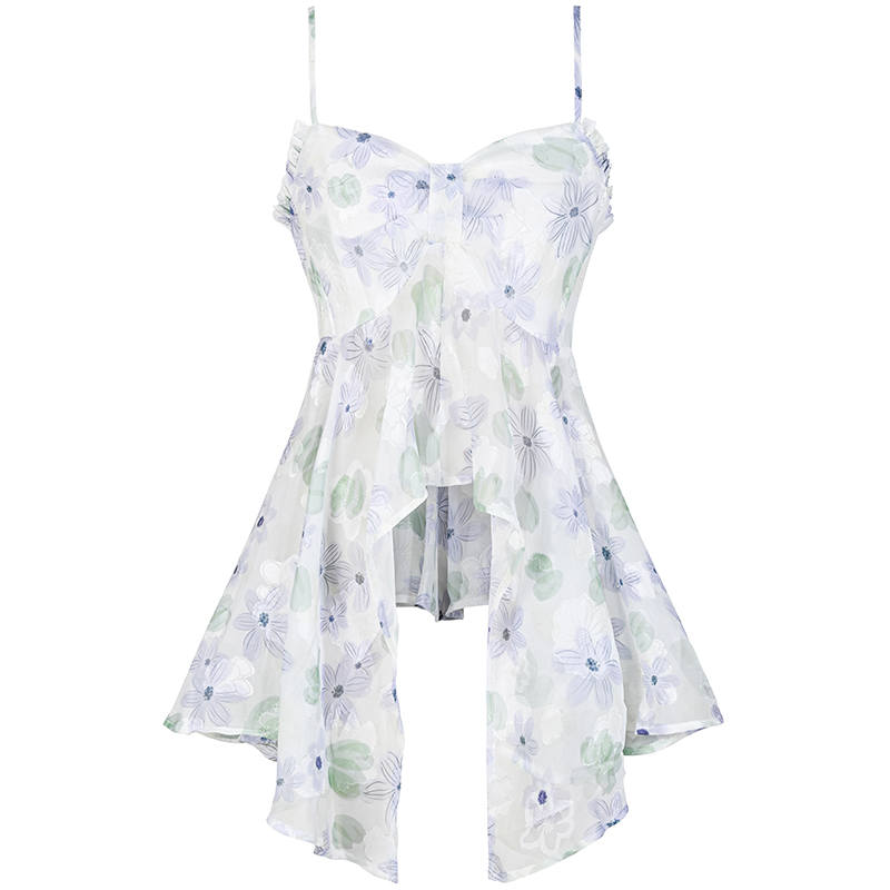 Umoumo Camisoles Women's Green Collarless Thin Other
