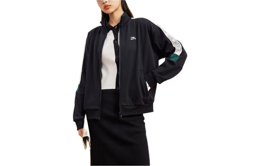 ANTA Life Collection Jackets Women's Black Stand Collar Moderate Other