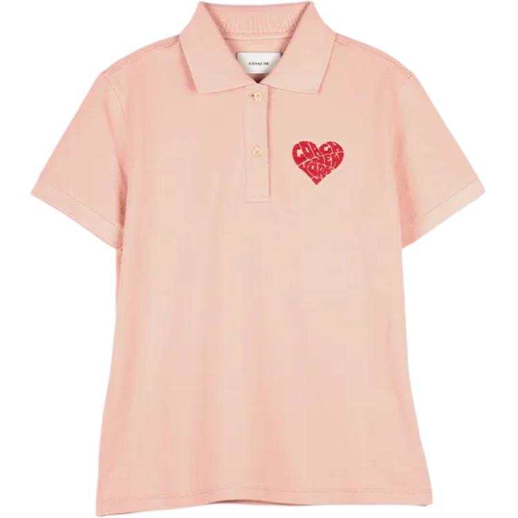 COACH SS24 Polo Shirt Women's Pink