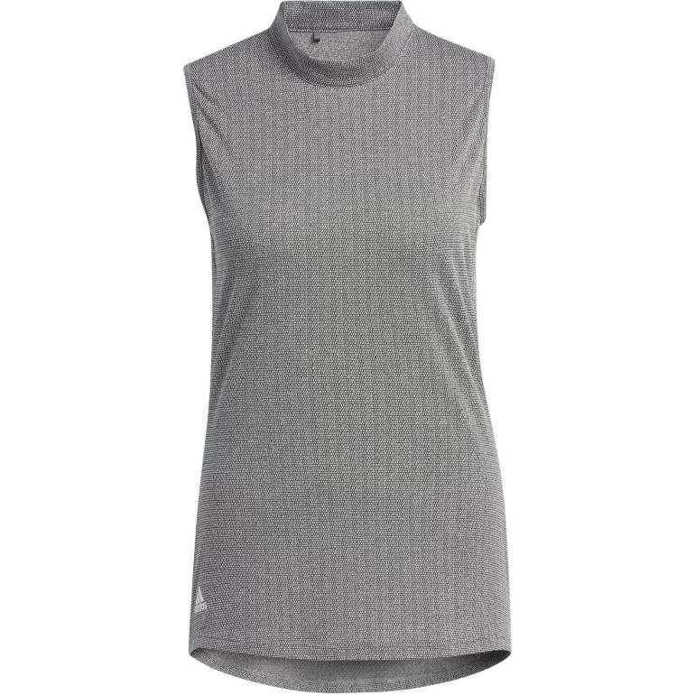 Adidas Adidas ESSENTIALS Mock Neck Sleeveless Polo Shirt Polo Shirt Women's Gray