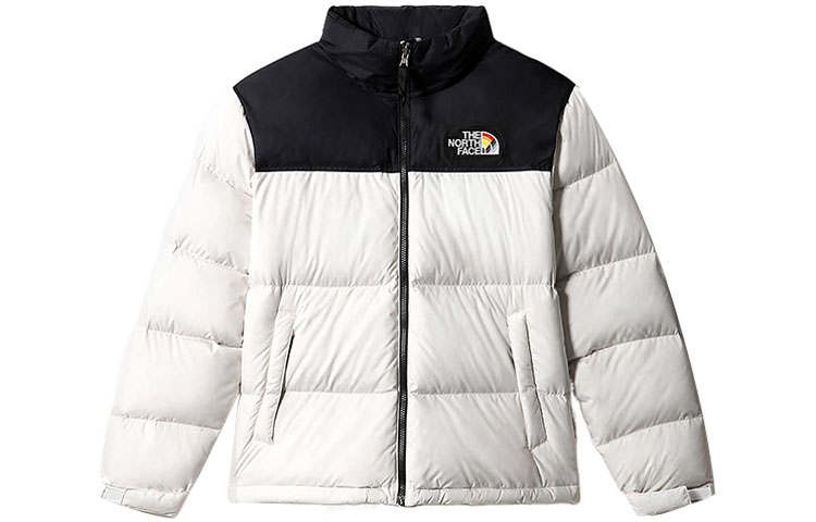 THE NORTH FACE 1996 Retro Nuptse 700 Fill Packable Pride Jacket 26'' Length Jacket White