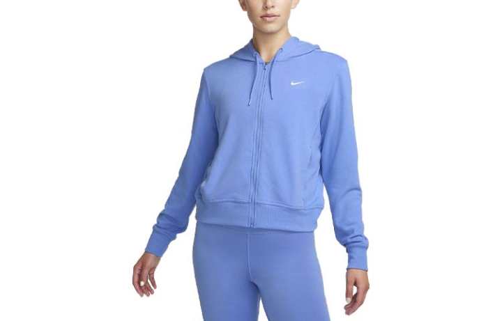 Nike Nike Sweatshirts Women's Blue Hooded Moderate Cardigan