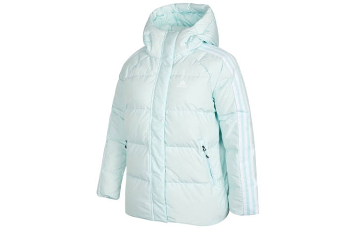 Adidas Adidas Down Jackets Women's Light Blue Hooded Moderate Other