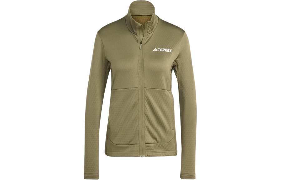 Adidas Adidas Women's Terrex Multi Half Zip Long Sleeve Long Sleeve Top Olive Strata