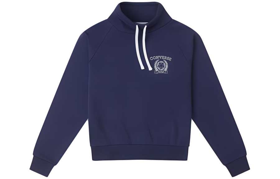 Converse Sweatshirts Women's Marine Blue Half Turtleneck Moderate Regular