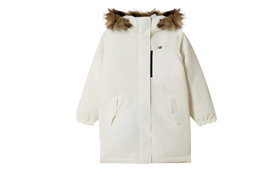 New Balance New Balance Down Jackets Women's White Hooded Moderate Other