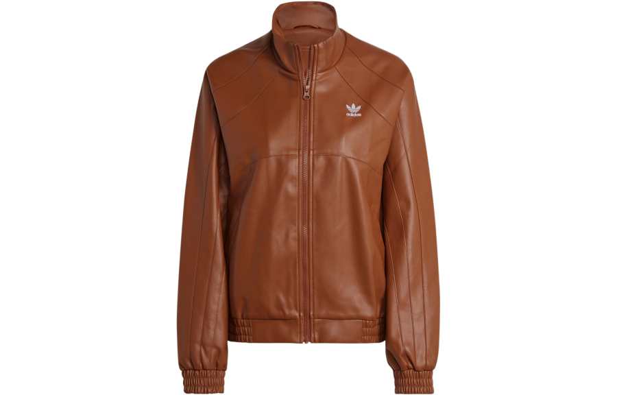Adidas Originals Adicolor Trefoil Faux Leather Jacket