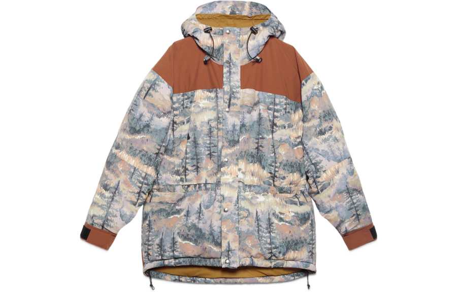 GUCCI X The North Face Padded Jacket FW21 Forest Print