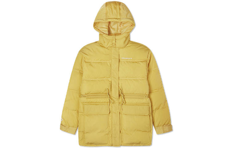 Converse Converse Down Jackets Women's Yellow Hooded Moderate Other