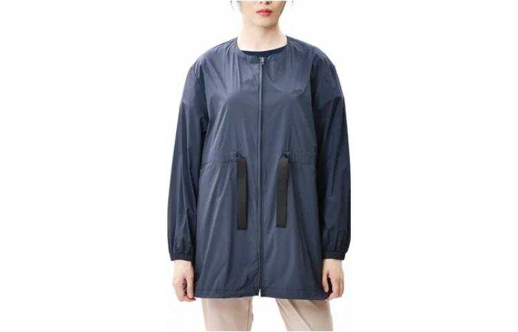 New Balance New Balance New Balance MET24 Jackets Women's Marine Blue Crew Neck Moderate