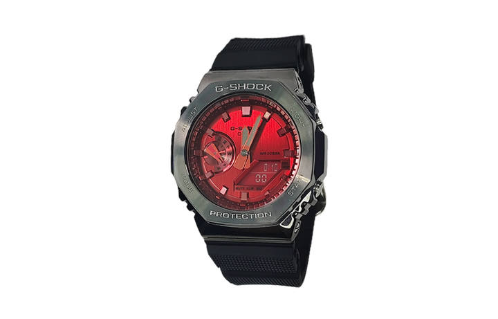 CASIO CASIO Custom Collection Quartz Movement Resin Strap Watch Men's Watches Red Watch Dial
