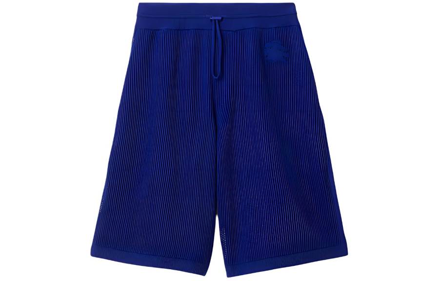 Burberry Silk Cotton Mesh Shorts Casual Shorts Men's Blue