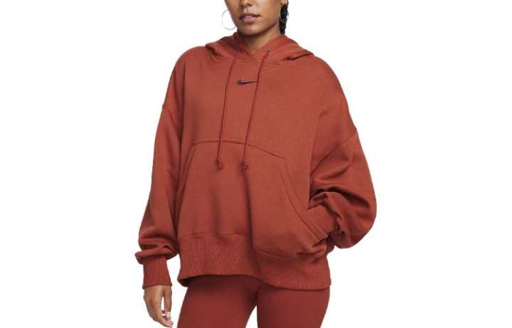 Nike Nike Sweatshirts Women's Orange Hooded Moderate Regular