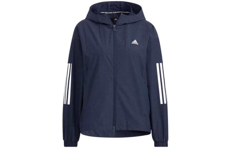 Adidas Adidas Jackets Women's Dark Blue Hooded Moderate Straight Fit