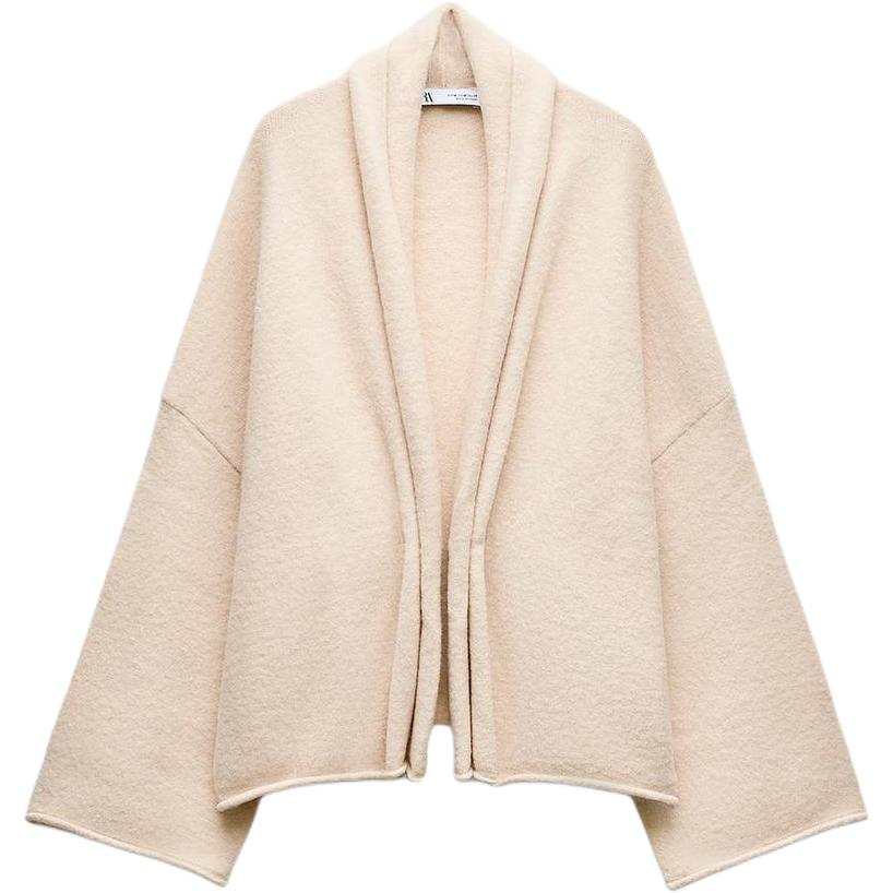 ZARA Knitwear Women's Nude V Neck Moderate