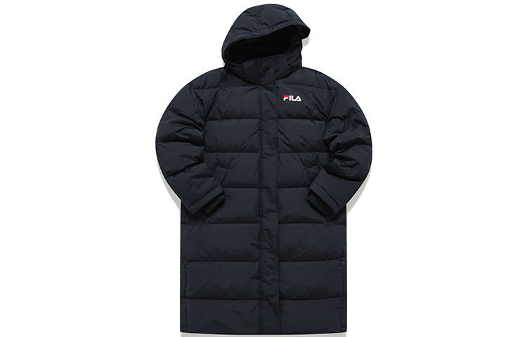 FILA FUSION Down Jackets Women's Pitch Black Detachable Hood Moderate Other