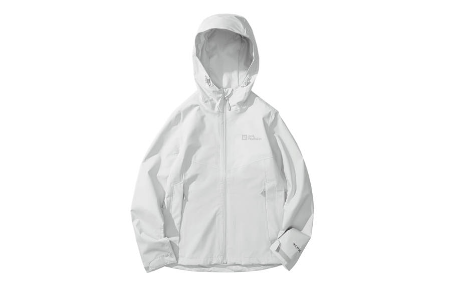 Jack Wolfskin Solid Color Logo Hooded Windbreaker Jacket Women's