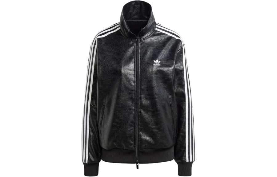 adidas originals Firebird Premium Faux Leather Firebird Luxe Sports Jacket
