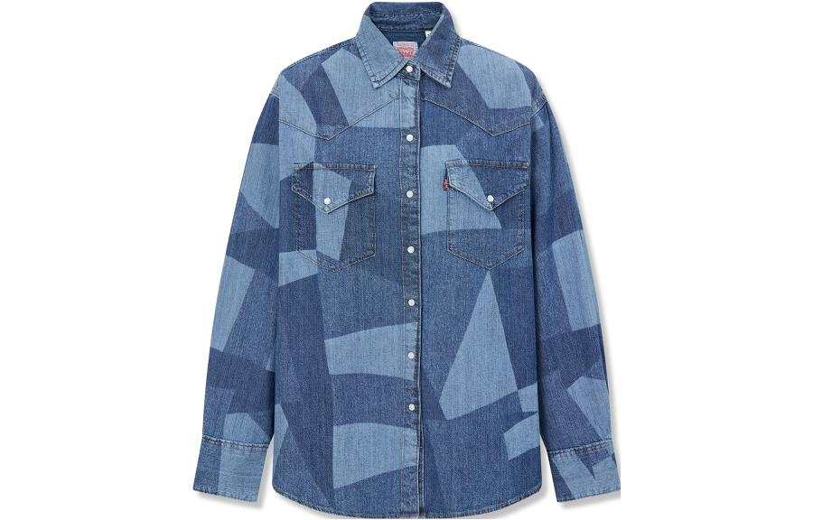 Levis Levis Shirts Women's Blue Square Collar Moderate Other