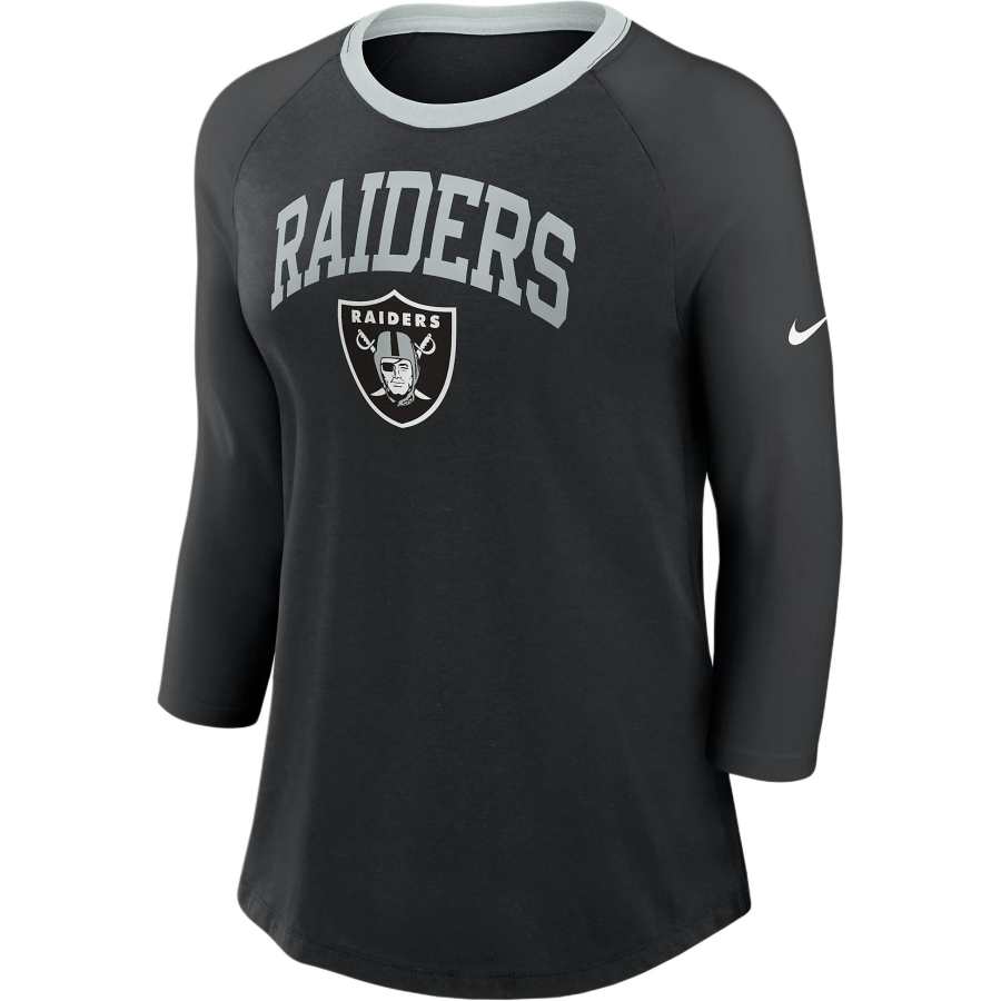 Nike Nike Las Vegas Raiders Women's Nike Nfl 3/4 Sleeve T Shirt