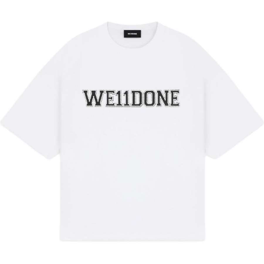 WE11DONE WE11DONE Drop Shoulder Sleeve T Shirt Women's White