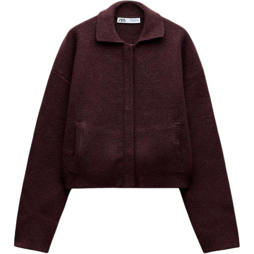 ZARA Knitwear Women's Dark Red Color