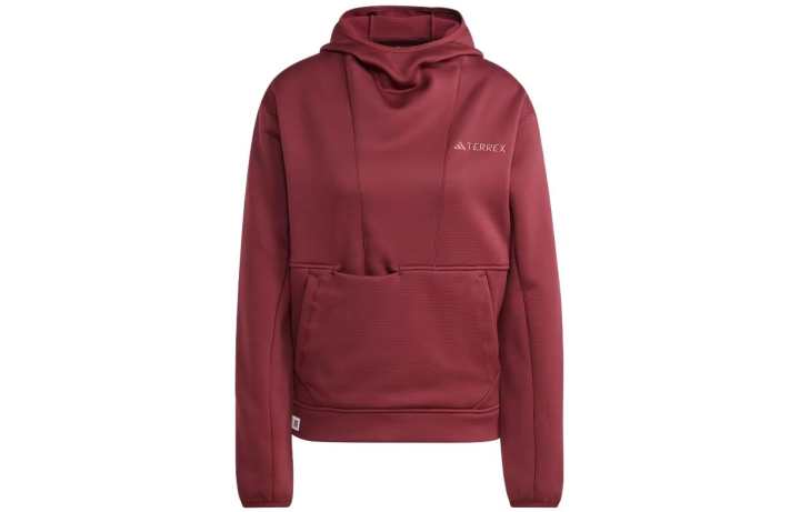 Adidas Adidas Sweatshirts Women's Dark Shadow Red Hooded Moderate Regular