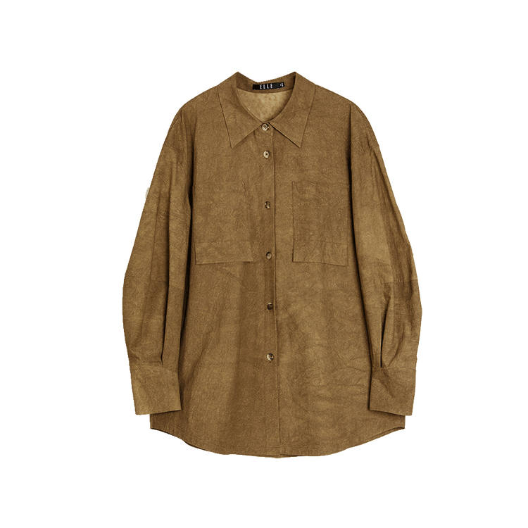 ELLE Shirts Women's Lapel Moderate Shirt