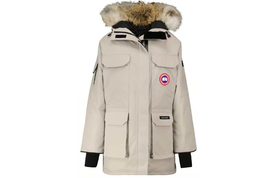 Canada Goose Expedition Collection Down Jacket Parka Coat, Winter Women's Lime Gray