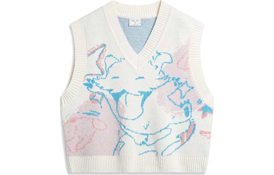 Li-Ning Li Ning x YINGXIONGLIANMENGPOLUO,LIANMINGKUAN Sports Life Collection Knitwear Women's Ecru