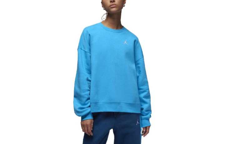 Jordan Jordan Brooklyn Sweatshirts Women's Blue Crew Neck Moderate Regular