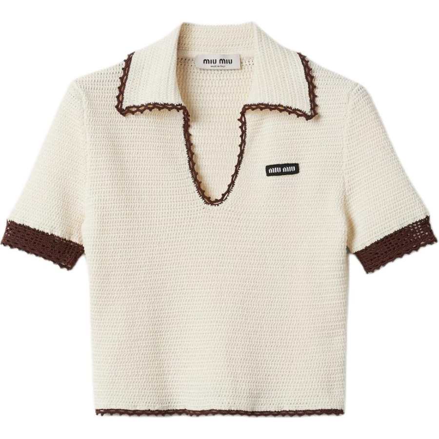 MIU MIU Polo Shirt Women's Beige