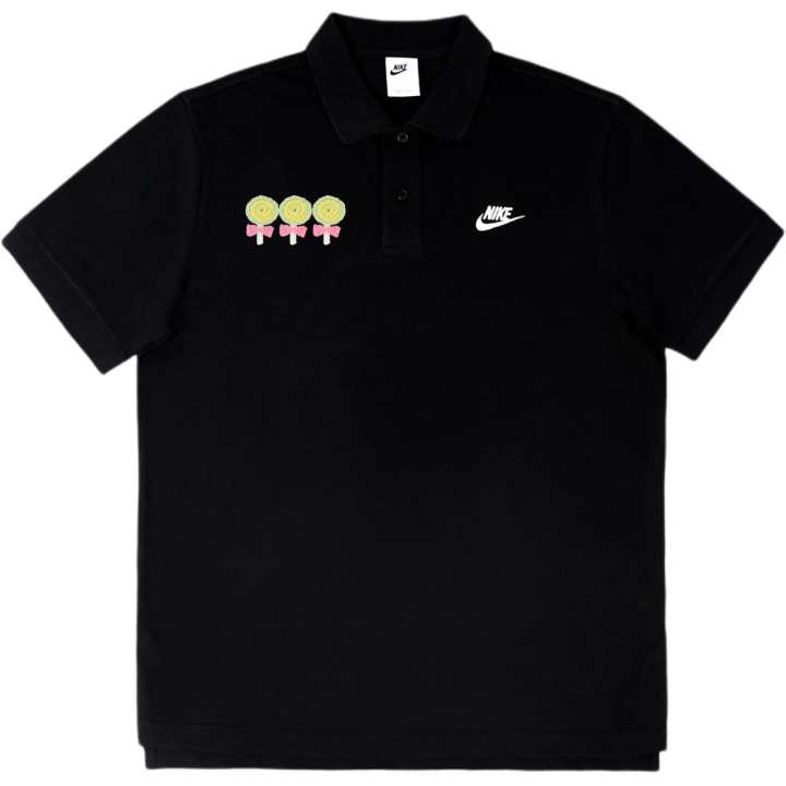 Nike Nike Polo Shirts Men's Black Polo Collar Moderate