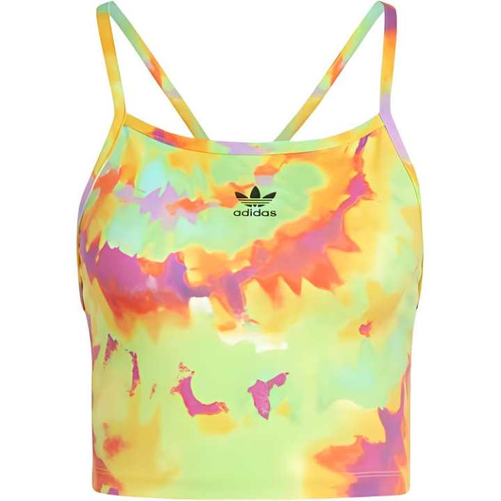 Adidas Adidas TIE DYED CROP TOP Camisole Women's Yellow/Multicolor