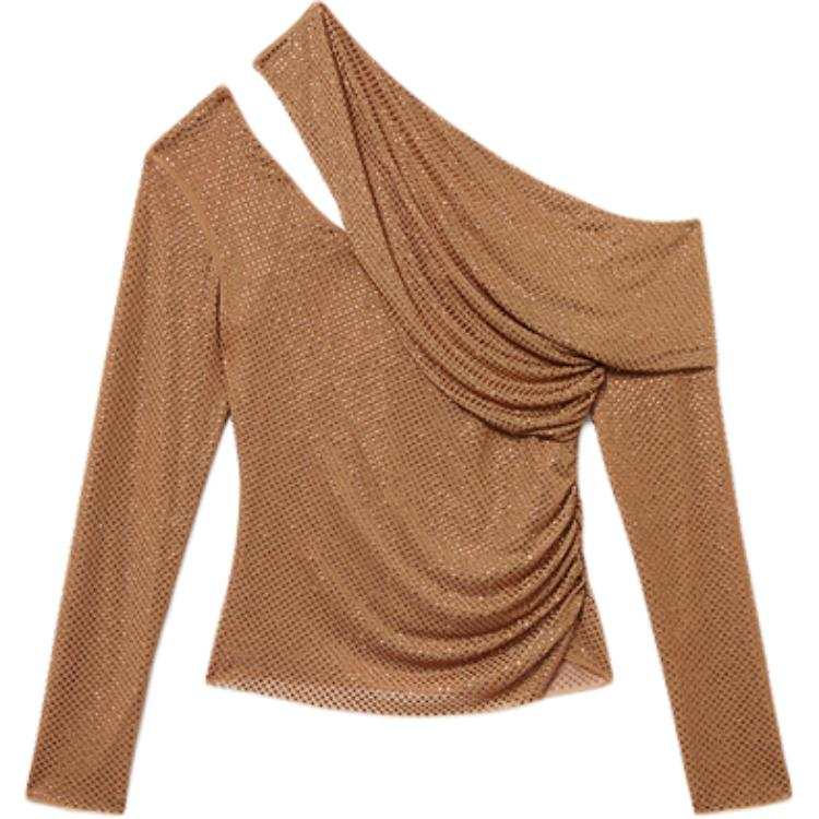 Self-portrait Self portrait Rhinestone embellished Gathered Top