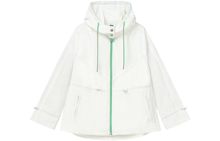 FILA Jackets Women's White Hooded Moderate Other