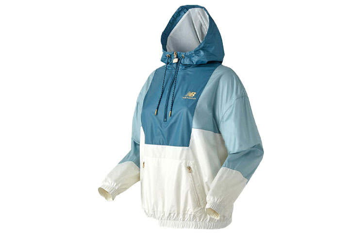 New Balance New Balance Jackets Women's Sky Blue Hooded Moderate Straight Fit