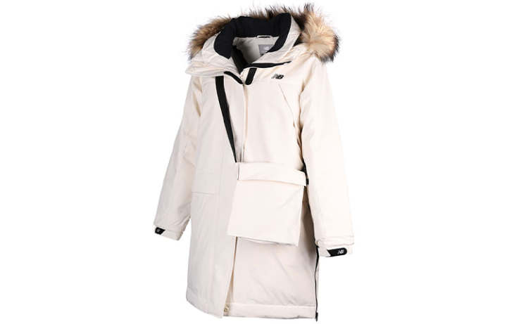 New Balance New Balance Solid Color Hooded Down Jacket Women's White