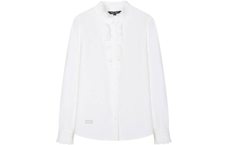 Teenie Weenie Shirts Women's Ivory White Stand Collar Moderate Other