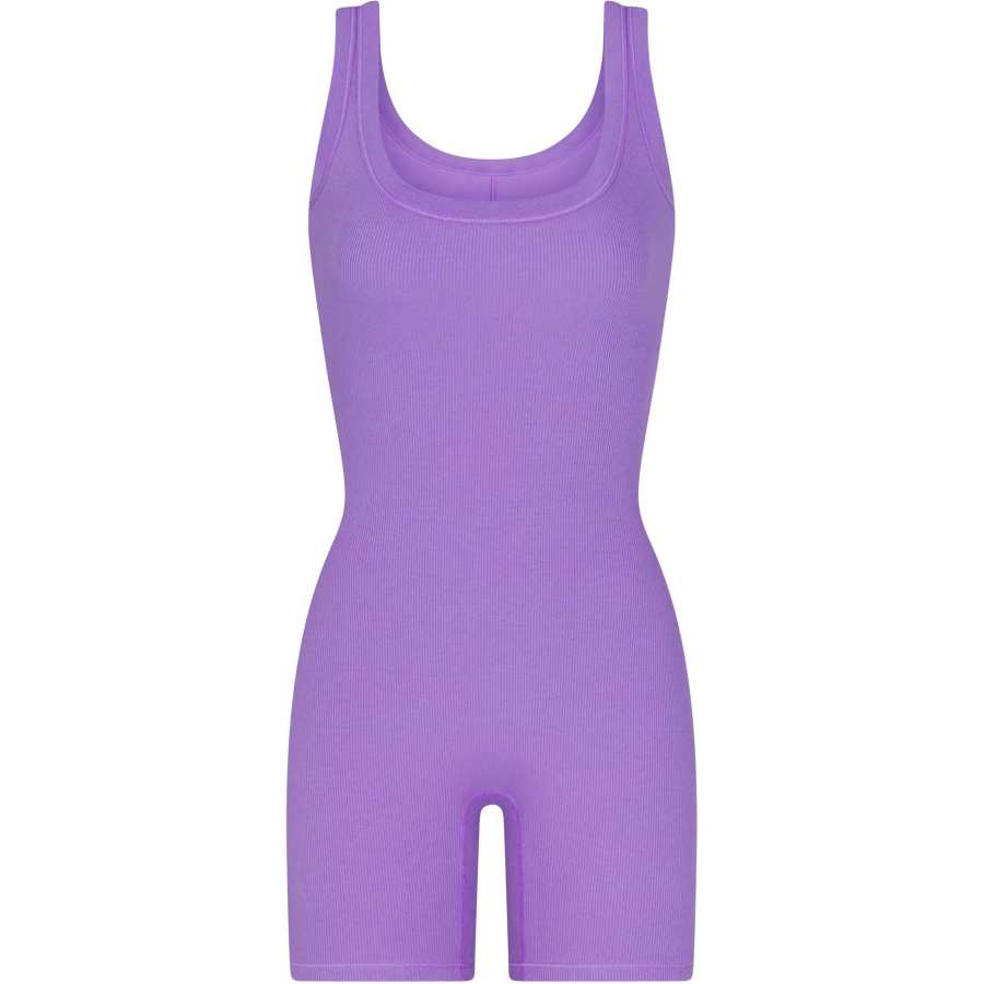 Skims COTTON RIB ONESIE Jumpsuit Women's ULTRA VIOLET/Ultraviolet