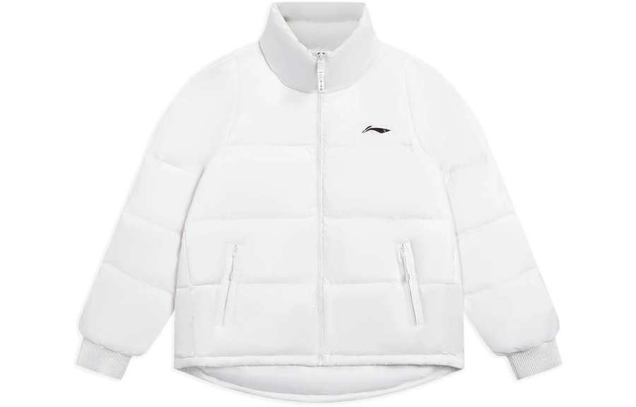 Li-Ning Li Ning Fitness Series Down Jackets Women's White Stand Collar Thickened Other