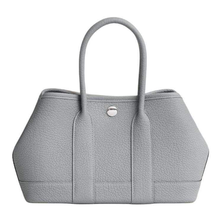 HERMES Neo Garden H Viking Canvas With Negonda Calfskin Handbag Mini Women's P0 Gris Pantin Puppet Gray