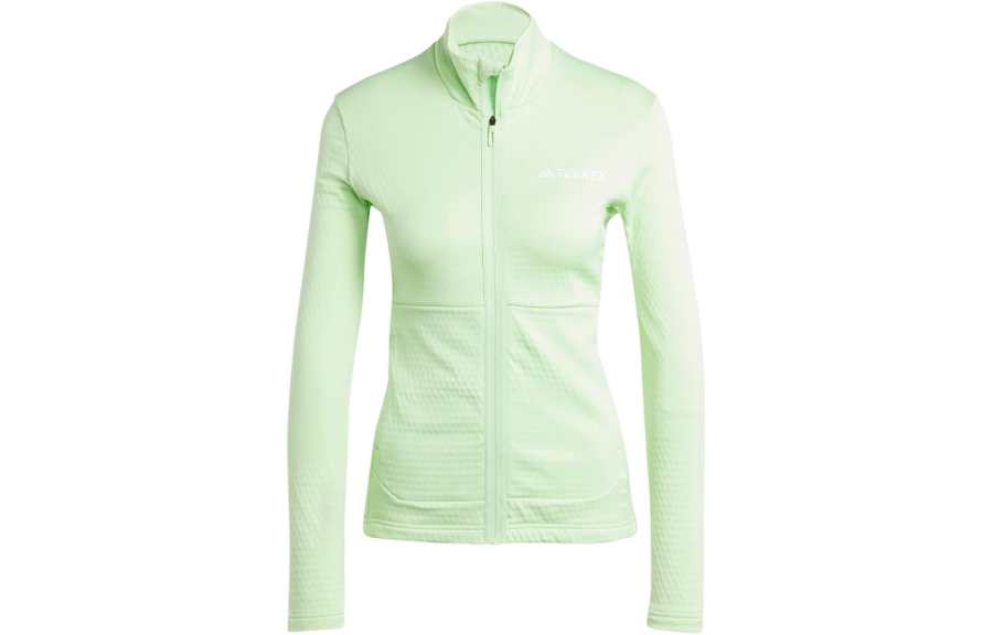Adidas Adidas Terrex Multi Light Fleece Full Zip Jacket Jackets & Coats Women's Half Green