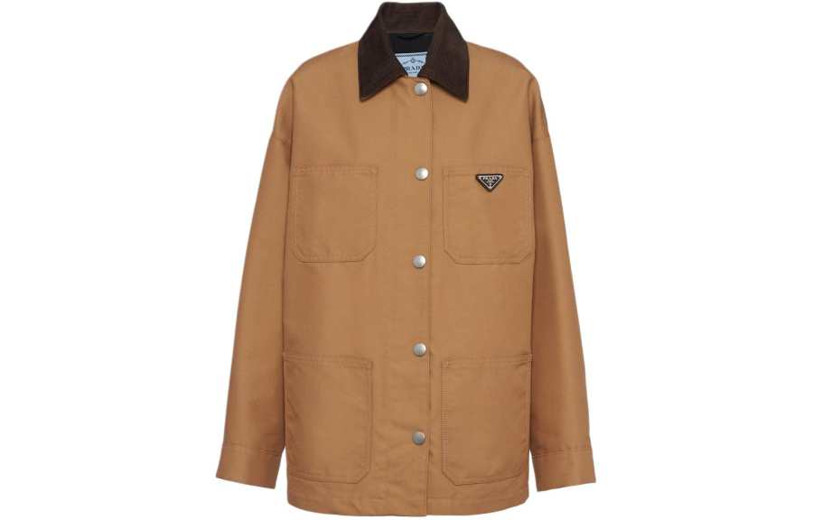 PRADA PRADA Triangle logo Canvas Blouson Jacket