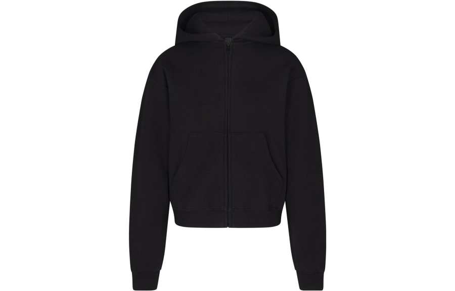 Skims COTTON FLEECE CLASSIC ZIP UP HOODIE Sweatshirt Women's ONYX/Onyx