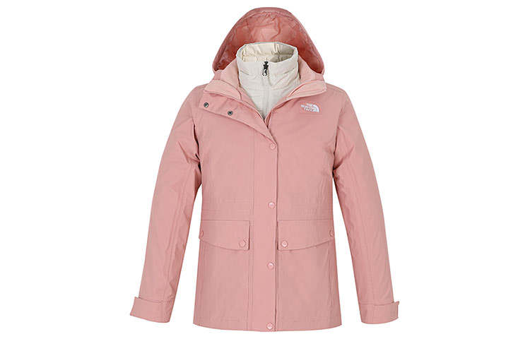 THE NORTH FACE Down Jackets Women's Pink Hooded Thickened Detachable Down