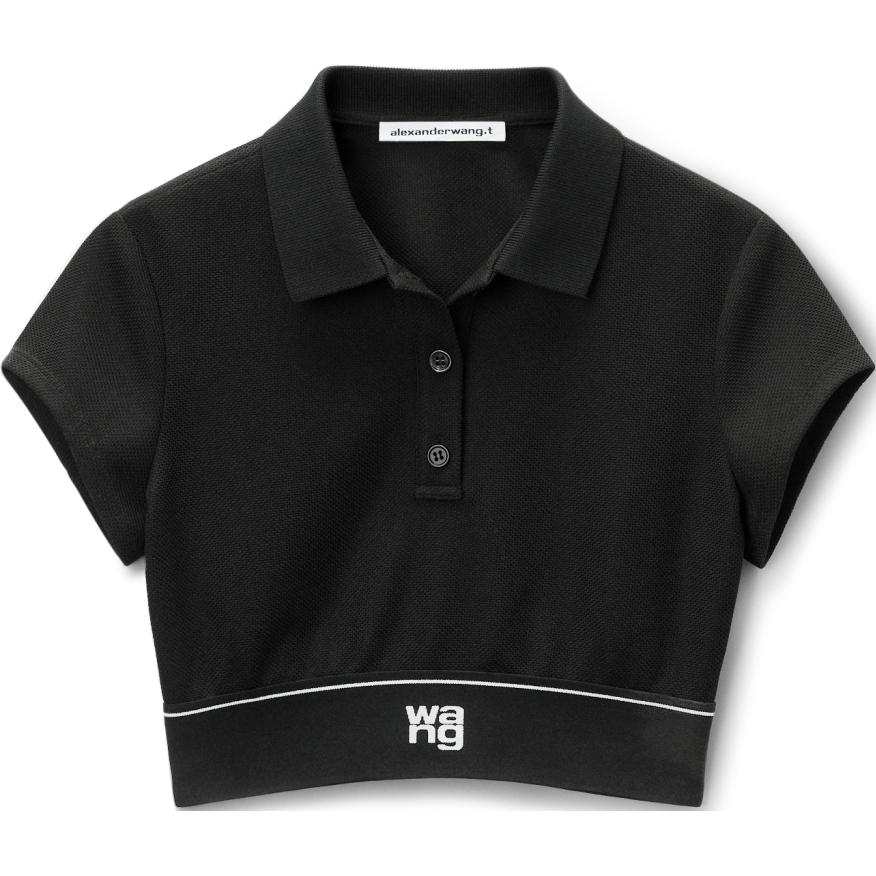 Alexander Wang Cheerleader cropped polo top