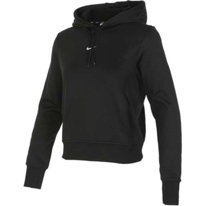 Nike Nike AS W NK ONE TF PO HOODIE LBR Solid Color Hooded Pullover Casual Fleece Lined Sweatshirt Women's Black