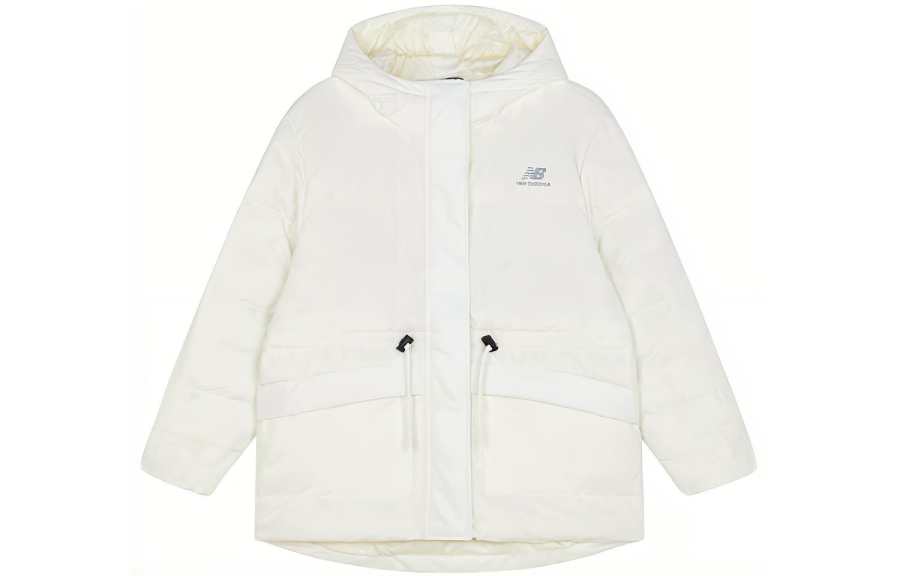 New Balance New Balance Down Jackets Women's White Hooded Moderate Other